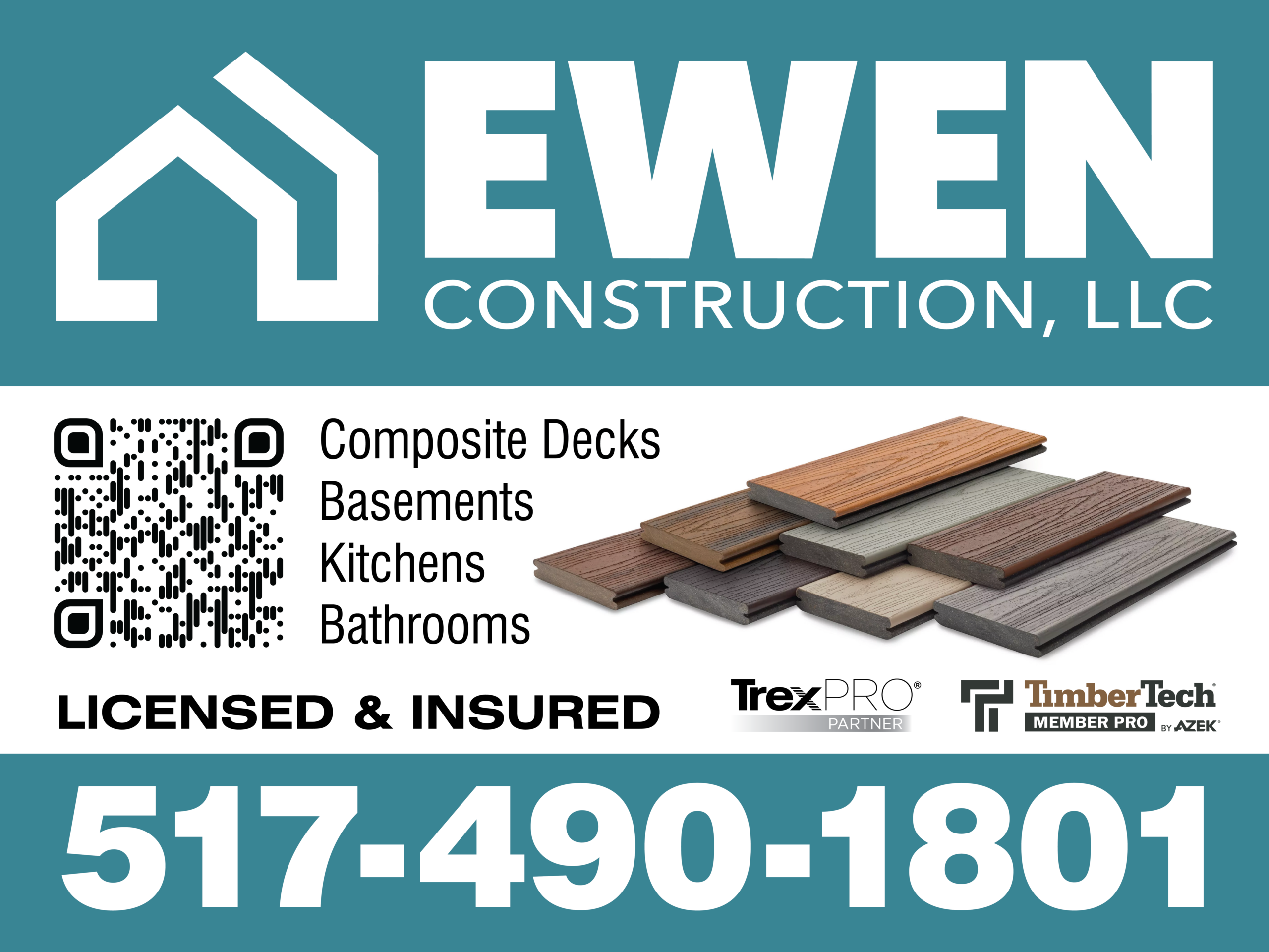 24x18 Ewen Construction Yard Sign Scaled